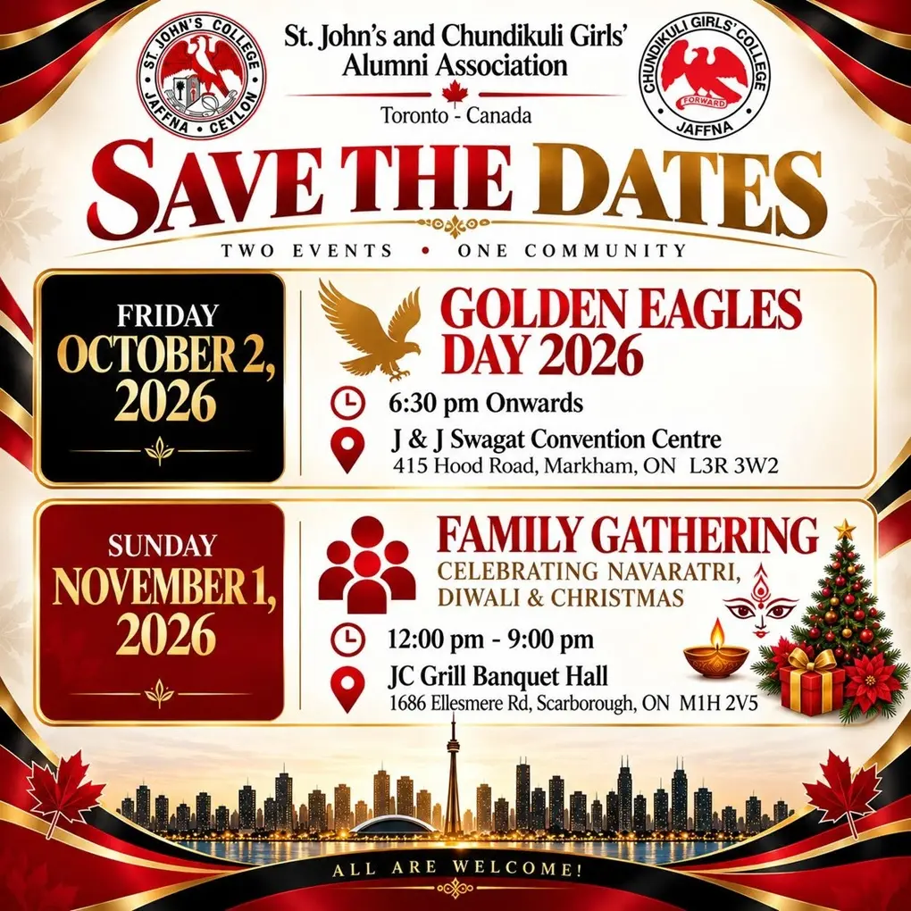 St John and Chundikuli Alumni - Family Gathering 2026