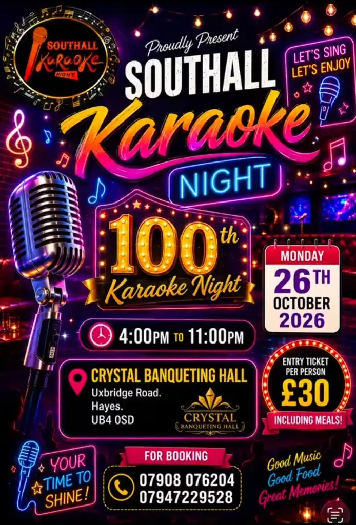 Southall Karaoke Night – 100th Karaoke Night