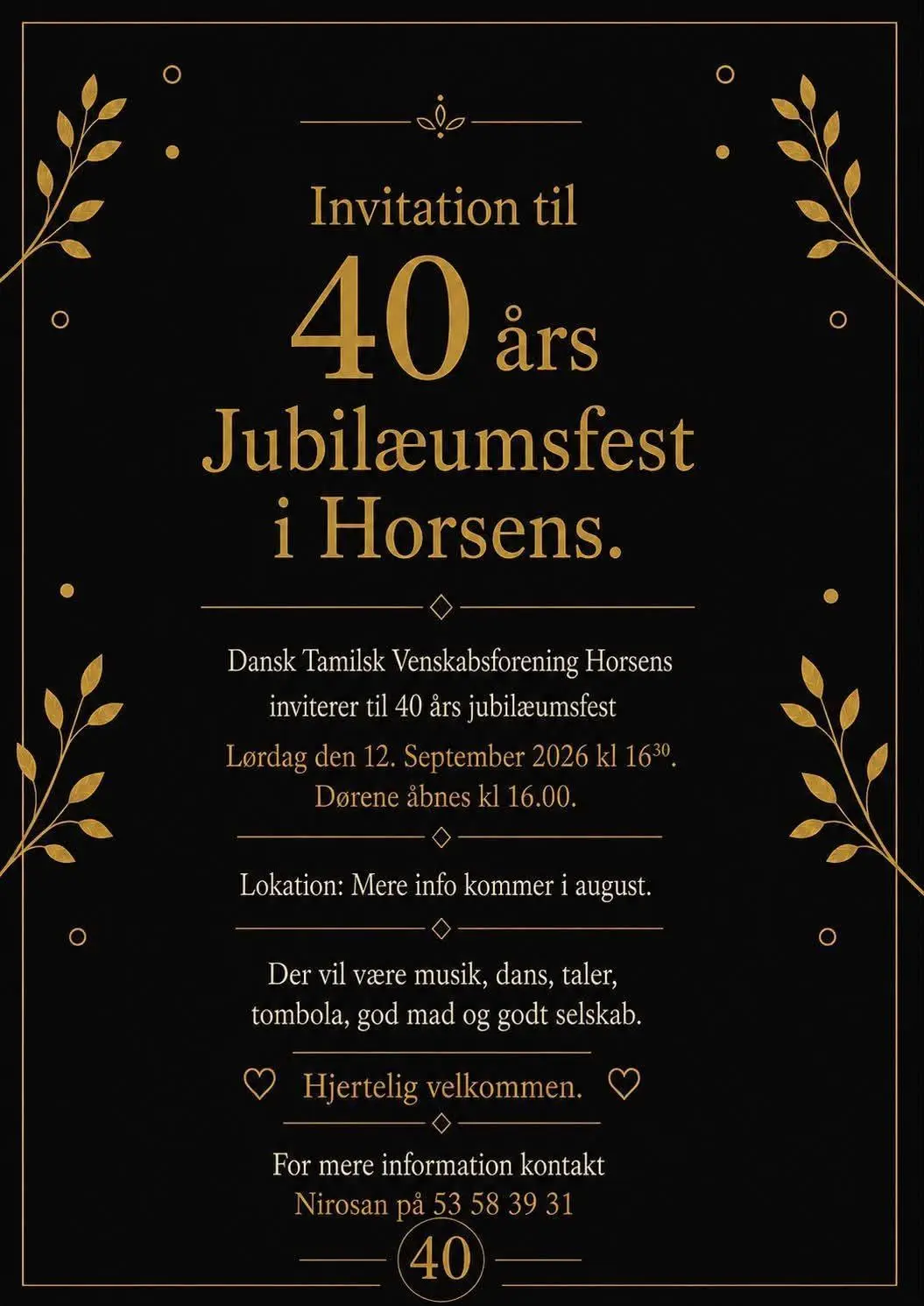 40 års jubilæumsfest i Horsens