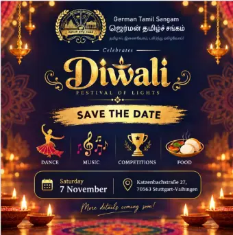 German Tamil Sangam Diwali Festival of Lights 2026